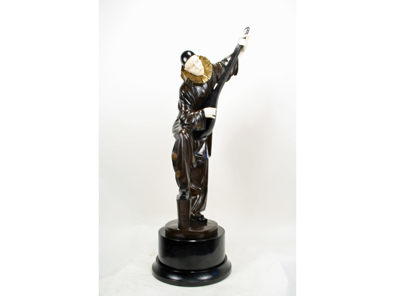 DH Chiparus Art Deco Chryselephantine Statue Mandoline 