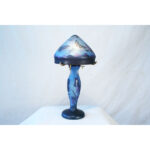 Galle Style Blue Butterfly Glass Lamp