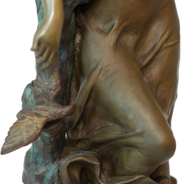 Draped Art Nouveau Bronze by Campagne