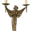 Asian Lday Figurine Bronze Lamp Detail