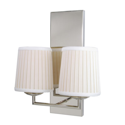 A wall mounted lamp with two lamps on each side.